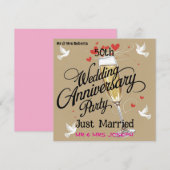 Getrouwd 50ste bruiloft Jubileum Kaart (Voorkant / Achterkant)