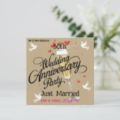 Getrouwd 50ste bruiloft Jubileum Kaart (Staand voorkant)