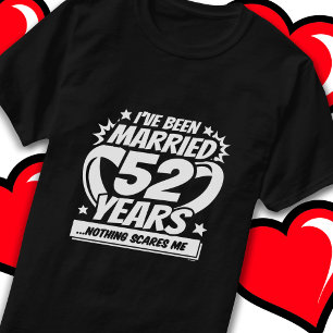 Getrouwd 52 jaar Grappig 52e bruiloft Jubileum T-shirt