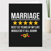 Getrouwd 52 jaar Schattige 52e bruiloft Jubileum Kaart (Voorkant)