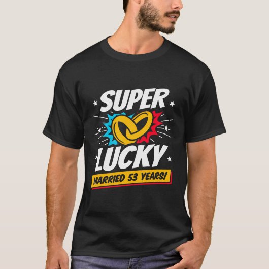 Getrouwd 53 jaar 53e bruiloft Jubileum T-shirt (Voorkant)