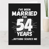 Getrouwd 54 jaar Grappig 54e bruiloft Jubileum Kaart (Voorkant)