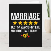 Getrouwd 57 jaar Schattige 57e bruiloft Jubileum Kaart (Voorkant)