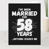 Getrouwd 58 jaar Grappig 58e bruiloft Jubileum Kaart (Voorkant)