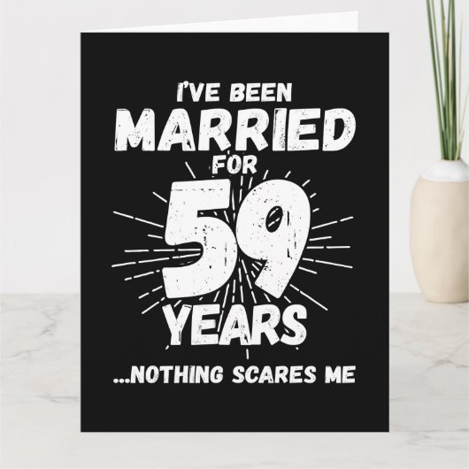 Getrouwd 59 jaar Grappig 59e bruiloft Jubileum Kaart (Voorkant)