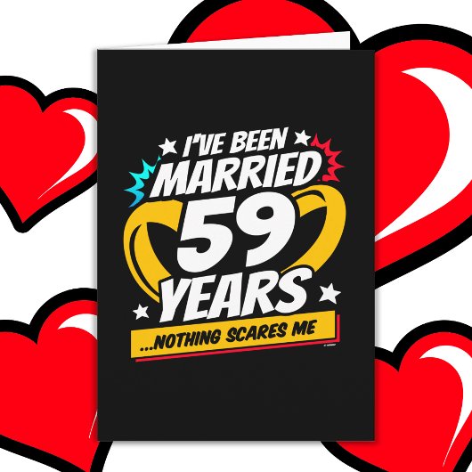 Getrouwd 59 jaar Grappig 59e bruiloft Jubileum Kaart