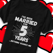 getrouwd 5 jaar grappig 5e bruiloft Jubileum T-shirt