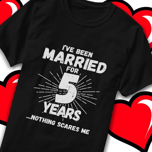 getrouwd 5 jaar grappig 5e bruiloft Jubileum T-shirt