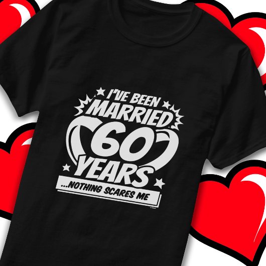 Getrouwd 60 jaar Grappig 60e bruiloft Jubileum T-shirt