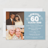Getrouwd 60ste bruiloft Jubileum 2 Foto Kaart (Voorkant)