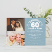 Getrouwd 60ste bruiloft Jubileum 2 Foto Kaart (Staand voorkant)