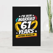 Getrouwd 61 Jaar Grappige 61e Huwelijksverjaardag Kaart (Voorkant)