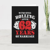 Getrouwd 62 jaar Grappig 62e bruiloft Jubileum Kaart (Voorkant)