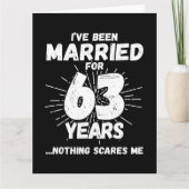 Getrouwd 63 jaar Grappig 63e bruiloft Jubileum Kaart (Voorkant)
