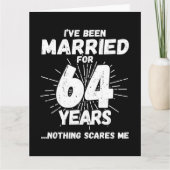 Getrouwd 64 jaar Grappig 64e bruiloft Jubileum Kaart (Voorkant)