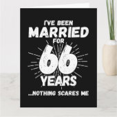 Getrouwd 66 jaar Grappig 66e bruiloft Jubileum Kaart (Voorkant)