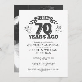 Getrouwd 70e bruiloft Jubileum foto Kaart