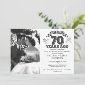 Getrouwd 70e bruiloft Jubileum foto Kaart (Staand voorkant)