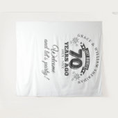 Getrouwd 70e Jubileum foto achtergrond Wandkleed (Voorkant (horizontaal))