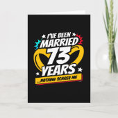 Getrouwd 73 jaar Grappig 73e bruiloft Jubileum Kaart (Voorkant)