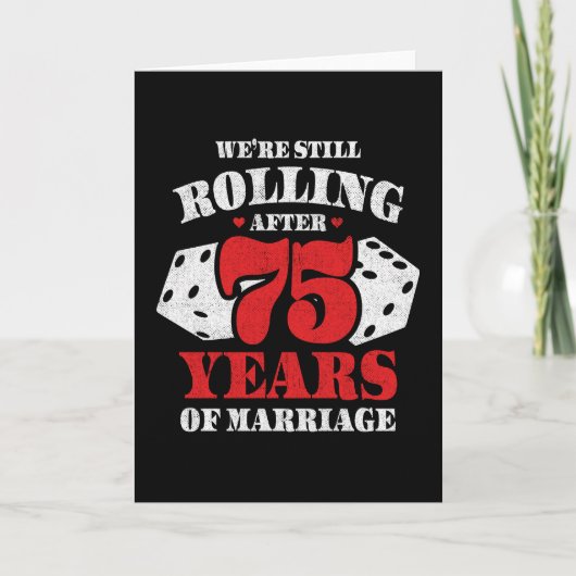 Getrouwd 75 jaar Grappig 75e bruiloft Jubileum Kaart (Voorkant)