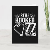 Getrouwd 77 jaar Gevist Grappig 77e Jubileum Kaart (Voorkant)