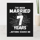 Getrouwd 7 jaar Grappig 7e bruiloft Jubileum Kaart (Voorkant)
