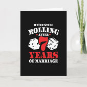 Getrouwd 7 jaar Rolling Funny 7th Jubileum Kaart (Voorkant)