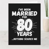 Getrouwd 80 jaar Grappig 80e bruiloft Jubileum Kaart (Voorkant)