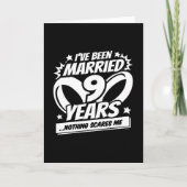 Getrouwd 9 jaar Grappig 9e bruiloft Jubileum Kaart (Voorkant)