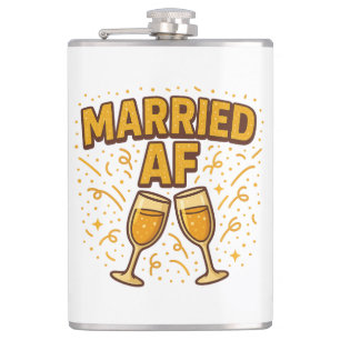 Getrouwd AF Fles – Grappig Huwelijkscadeau Heupfles