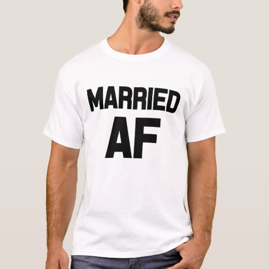 Getrouwd AF grappig mannen shirt (Voorkant)