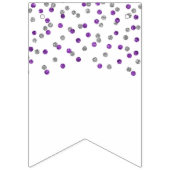 Getrouwd Banner Paarse zilveren Confetti (Tweede vlag)