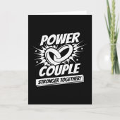 Getrouwd Betrokken Macht Paar Bruiloft Jubileum Kaart (Voorkant)