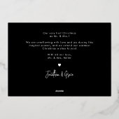 Getrouwd & Blij Elegante typografie Modern Folie Feestdagenkaart (Achterkant)