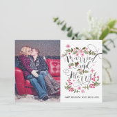 Getrouwd & Blij Foto Kerstkaarten - Jonggehuwd Feestdagenkaart (Staand voorkant)