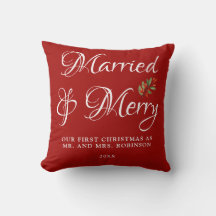Getrouwd & Blij Kerst voor het eerst getrouwd Rood