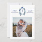 Getrouwd Bright Crest Holiday Wedding Aankondiging (Voorkant)