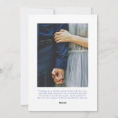 Getrouwd Bright Crest Holiday Wedding Aankondiging (Achterkant)