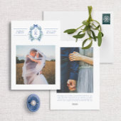 Getrouwd Bright Crest Holiday Wedding Aankondiging