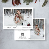 Getrouwd Bright Foto QR Code Bruiloft Aankondiging