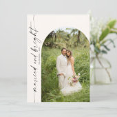 Getrouwd & Bright Holiday Christmas Kaart Arch Fot (Staand voorkant)