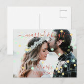 Getrouwd & Bright Kundenspezifische Punkte Foto Feestdagenkaart (Voorkant / Achterkant)