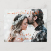 Getrouwd & Bright Kundenspezifische Schnee Foto Feestdagenkaart (Voorkant)