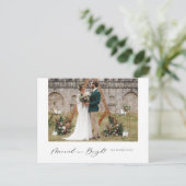 Getrouwd & Bright Modern Minimal Holiday Briefkaar Feestdagenkaart (Staand voorkant)