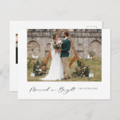 Getrouwd & Bright Modern Minimal Holiday Briefkaar Feestdagenkaart (Voorkant / Achterkant)