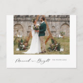 Getrouwd & Bright Modern Minimal Holiday Briefkaar Feestdagenkaart (Voorkant)