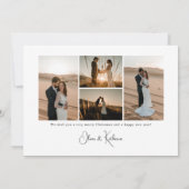 Getrouwd + Bright Pas getrouwd Script Volledige fo Feestdagenkaart (Achterkant)