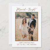 Getrouwd & Bright Vakantie Kerstkaart, Boho Kaart (Voorkant)