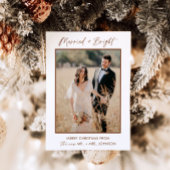 Getrouwd & Bright Vakantie Kerstkaart, Boho Kaart